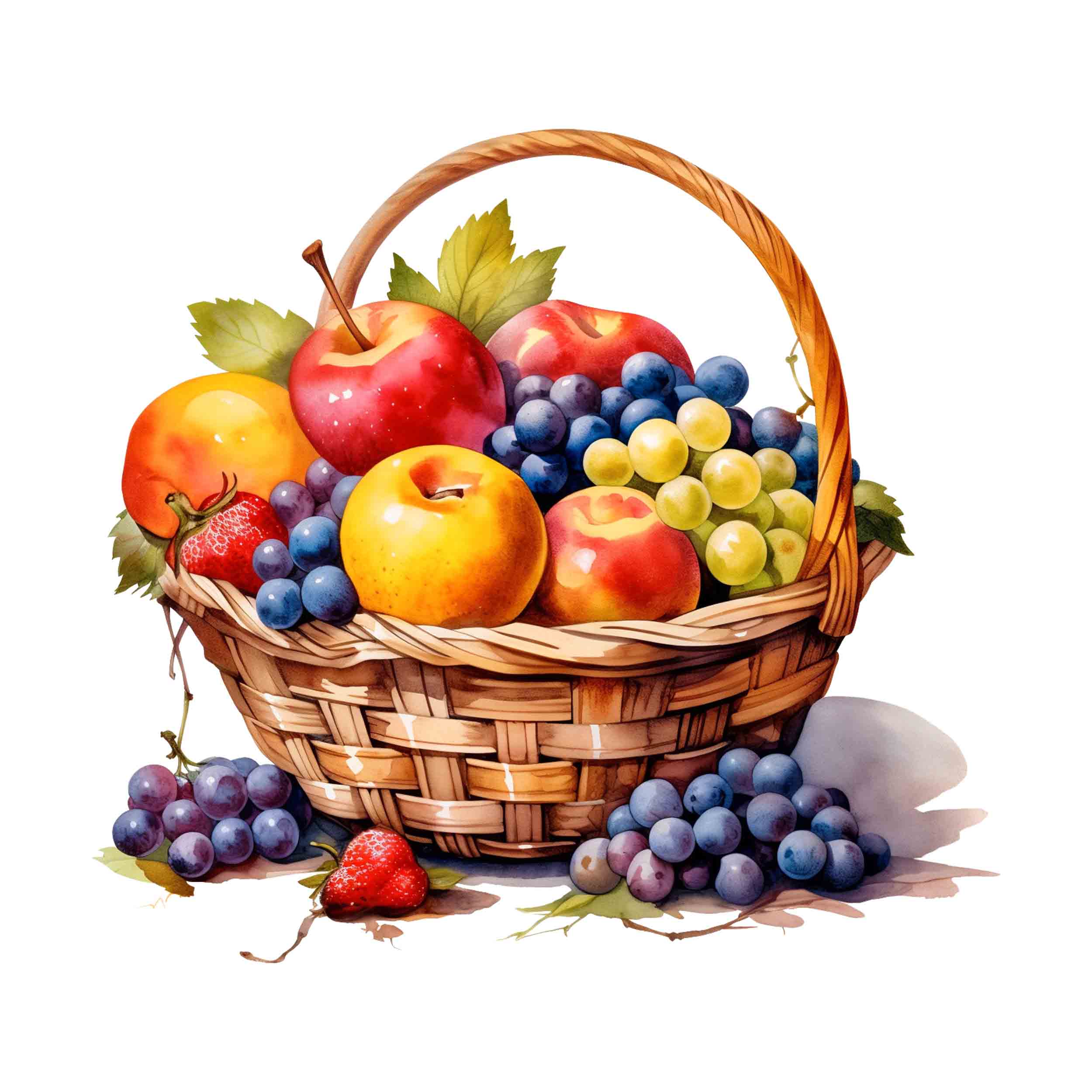 تصویر برچسب اتویی مدل سبد میوه