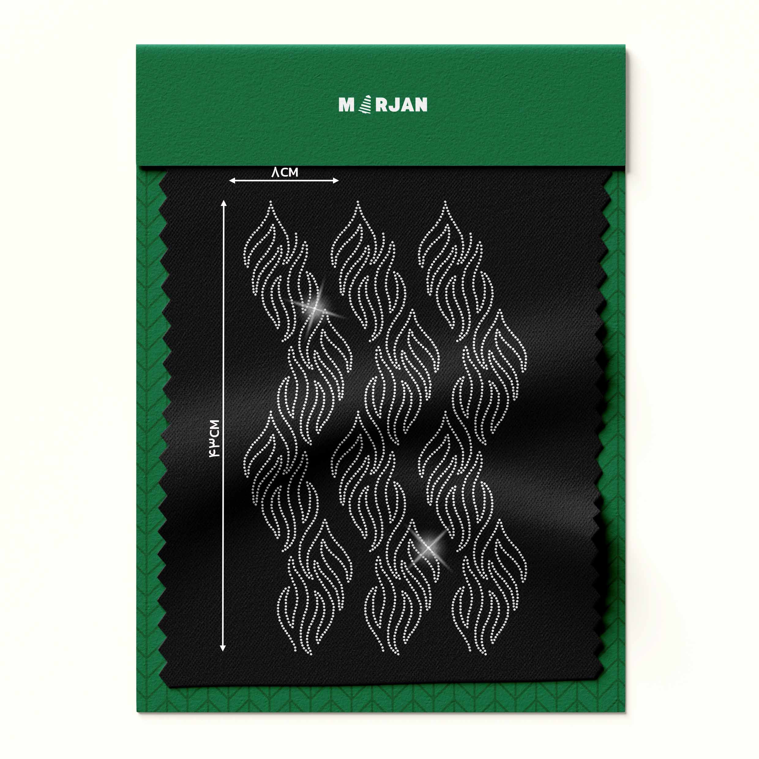 تصویر نگین حرارتی  شعله نقره‌ای