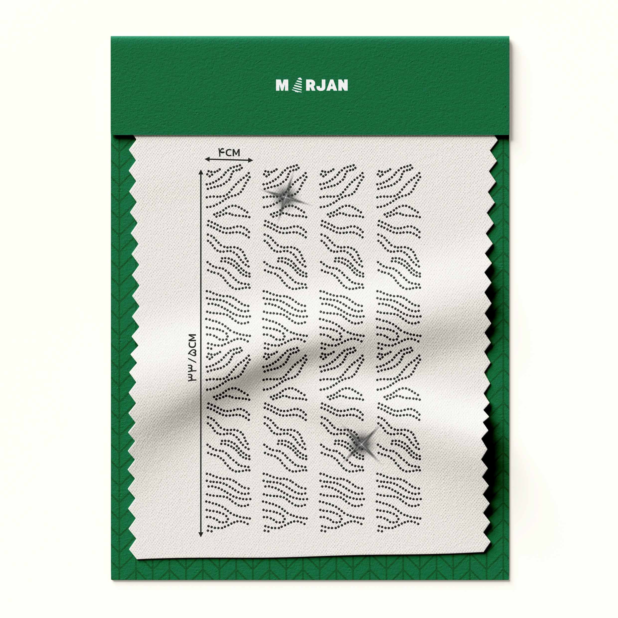 تصویر نگین حرارتی  طرح زبرا مشکی