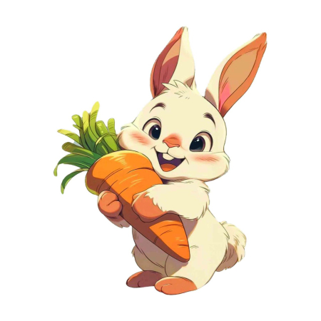 برچسب اتویی خرگوش‌و‌هویج