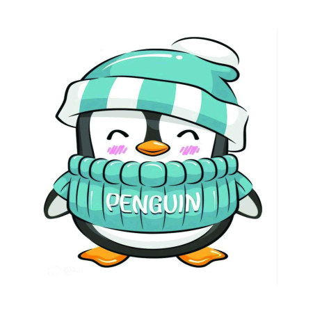 تصویر برچسب اتویی پنگوئن