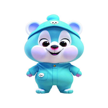 برچسب اتویی خرس آبی