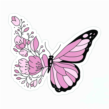 تصویر برچسب اتویی پروانه