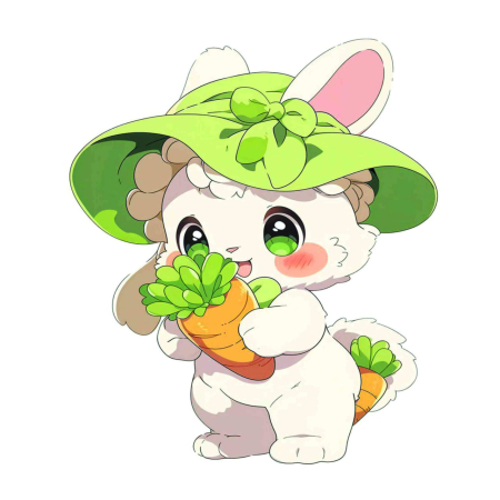 برچسب اتویی خرگوش و هویج