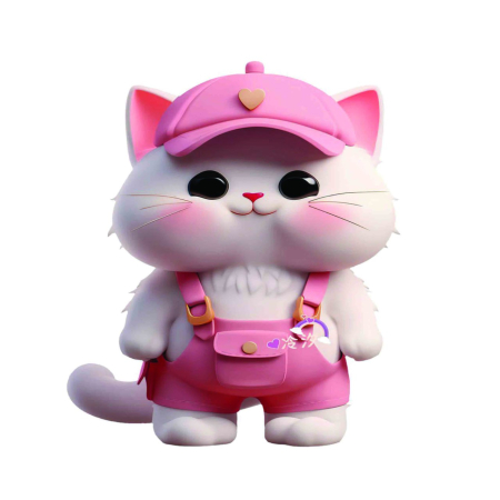 تصویر برچسب اتویی خرگوش صورتی