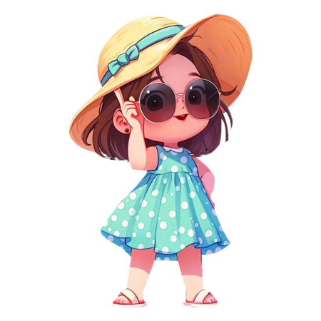 تصویر برچسب اتویی دختر