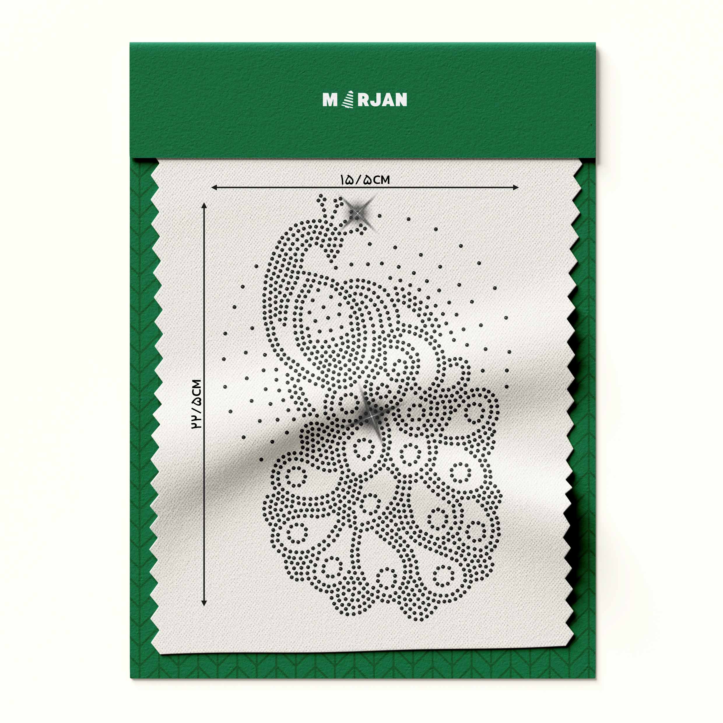 تصویر نگین حرارتی  طاووس مشکی