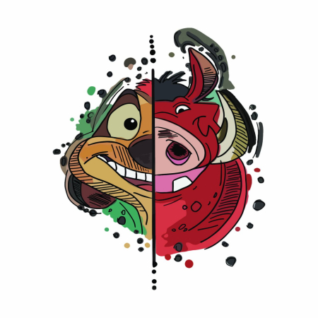 برچسب اتویی تیمون و پومبا