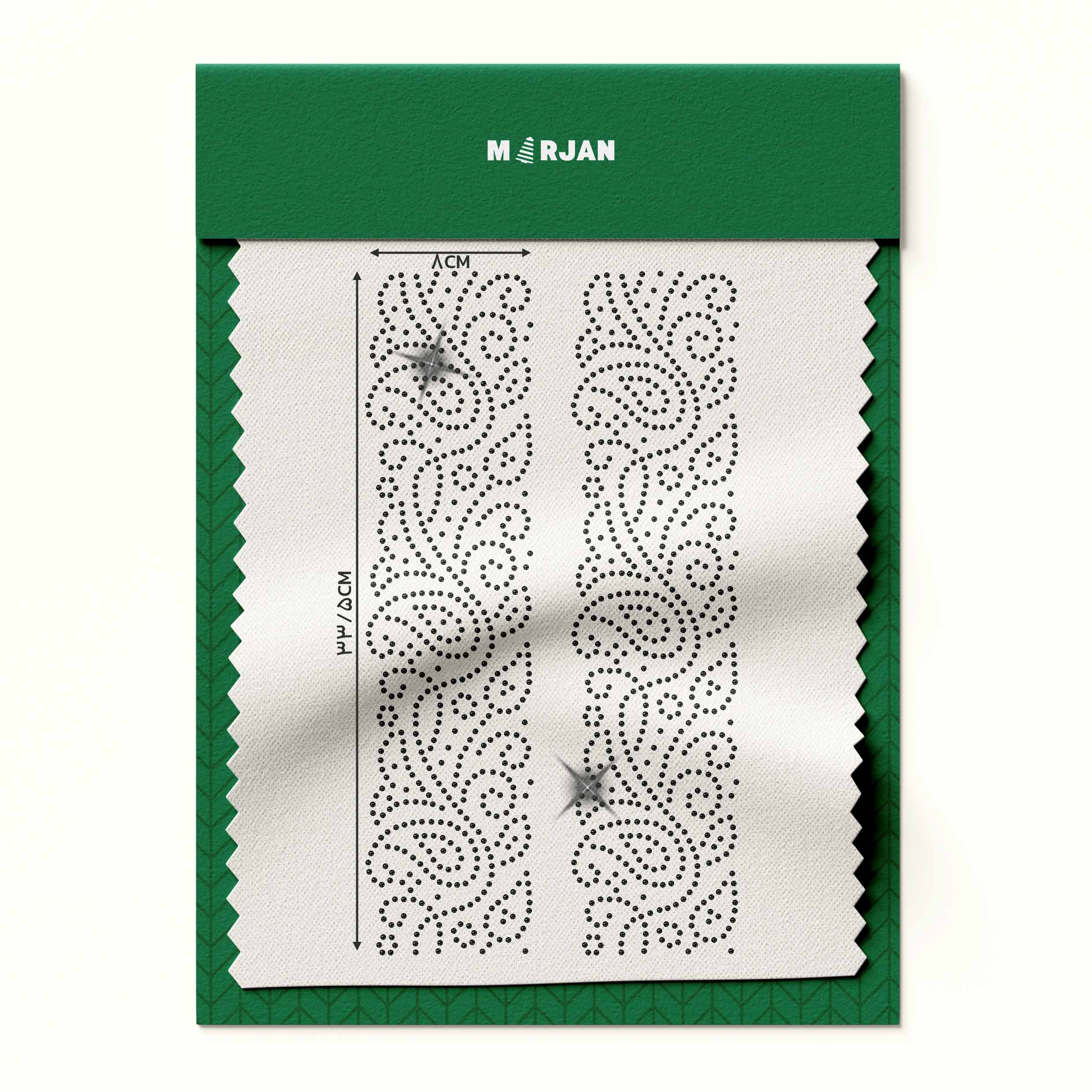 تصویر نگین حرارتی  برگ و جغه مشکی