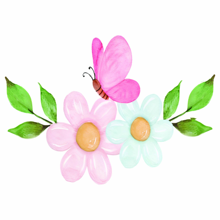 تصویر برچسب اتویی گل