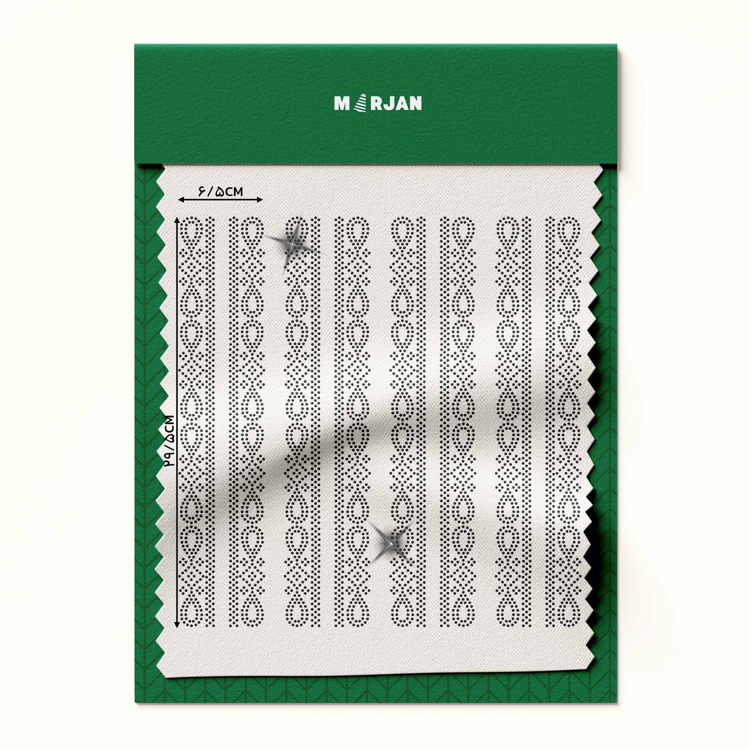 تصویر نگین حرارتی  حاشیه اشک لوز مشکی