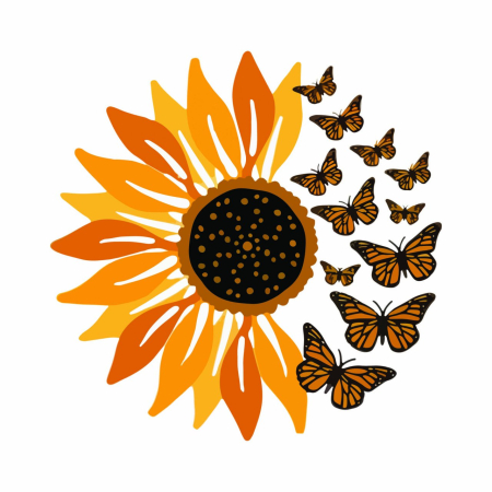 تصویر برچسب اتویی آفتابگردان