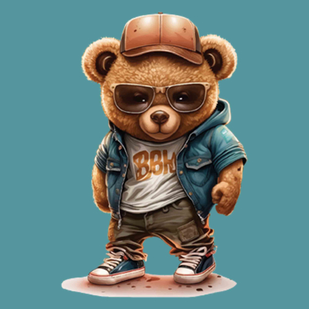 تصویر برچسب اتویی خرسی