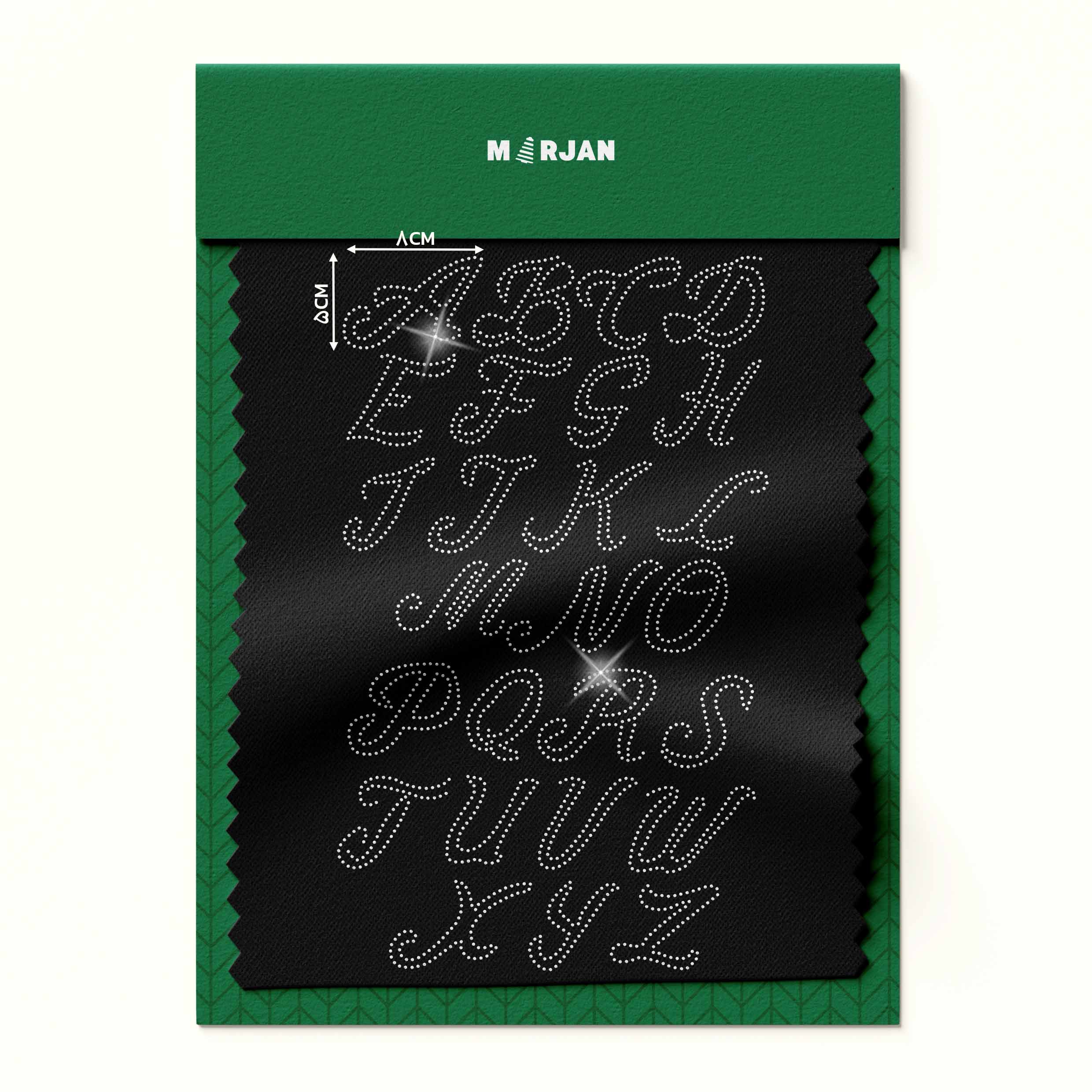 تصویر نگین حروف انگلیسی نقره‌ای