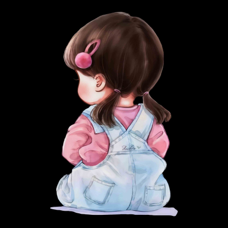 تصویر برچسب اتویی دختر