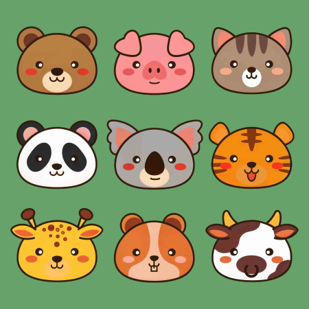 تصویر برچسب اتویی حیوانات