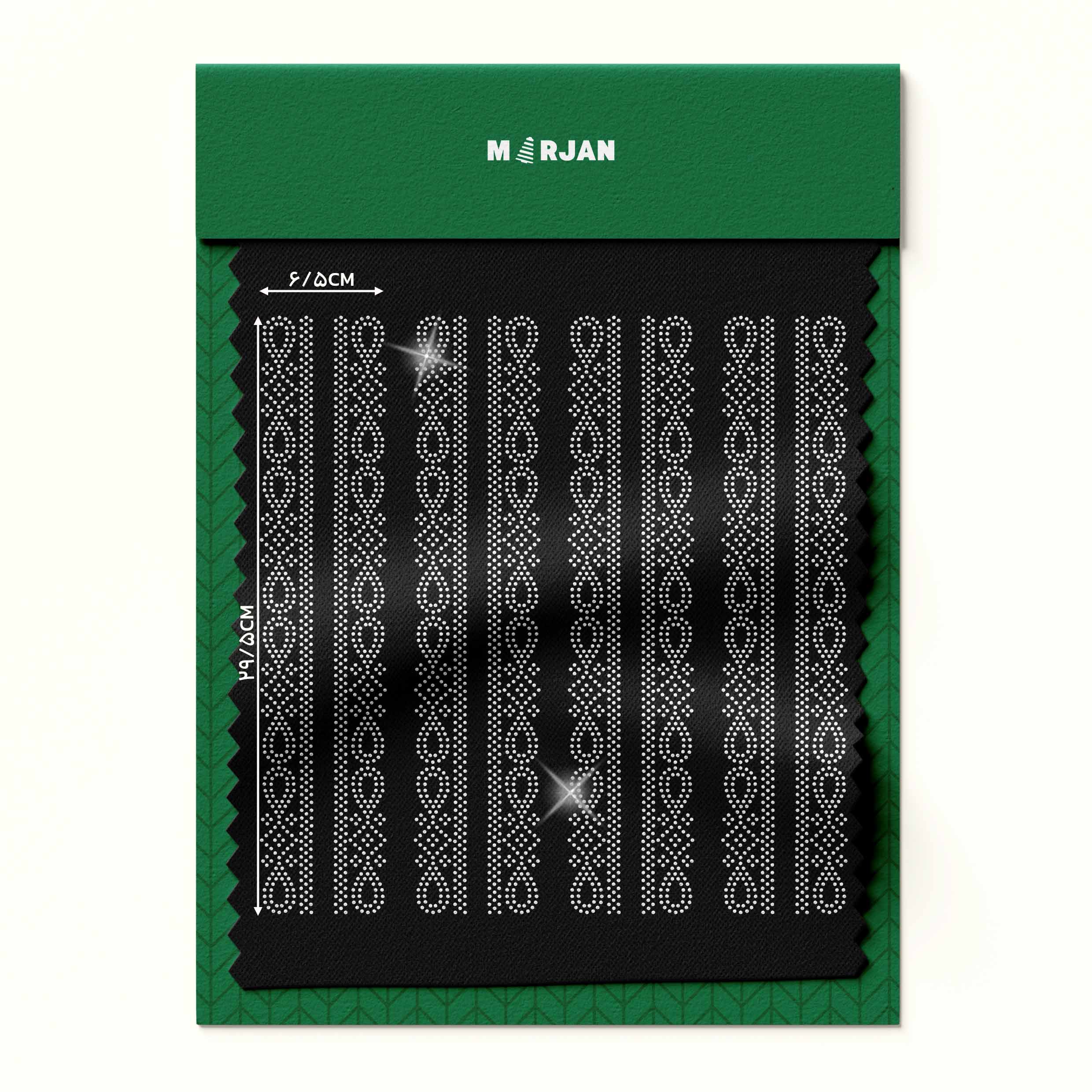 تصویر نگین حرارتی  حاشیه اشک لوز نقره‌ای