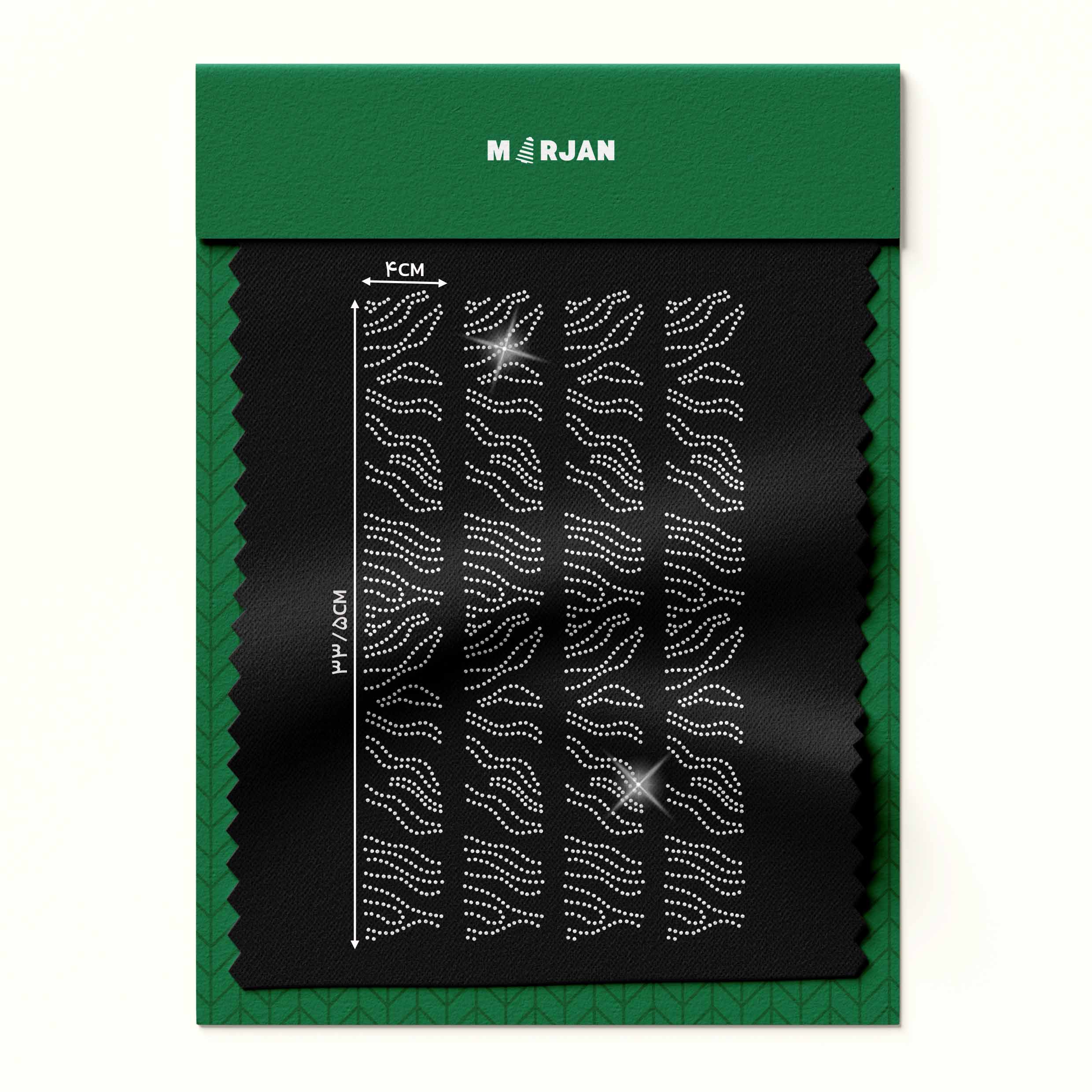 نگین حرارتی  طرح زبرا نقره‌ای