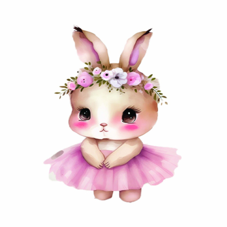 تصویر برچسب اتویی خرگوش