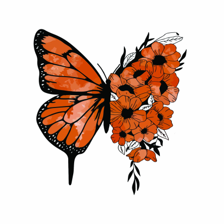 تصویر برچسب اتویی پروانه