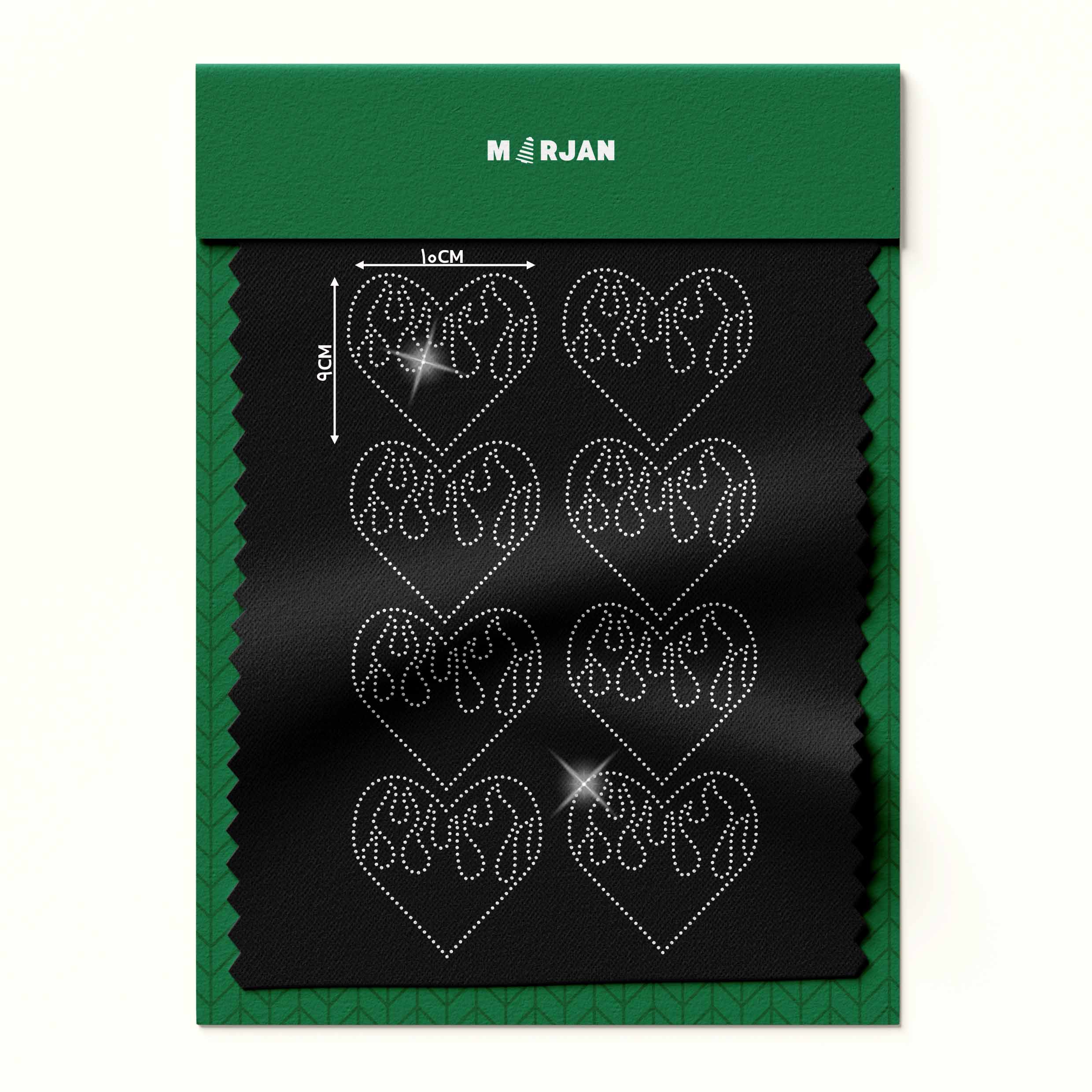 نگین حرارتی  قلب نقره‌ای