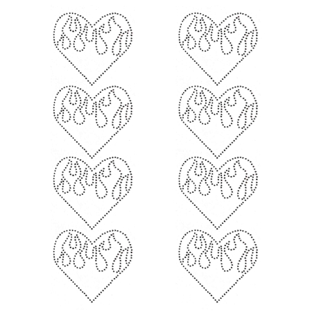 تصویر نگین حرارتی  قلب مشکی