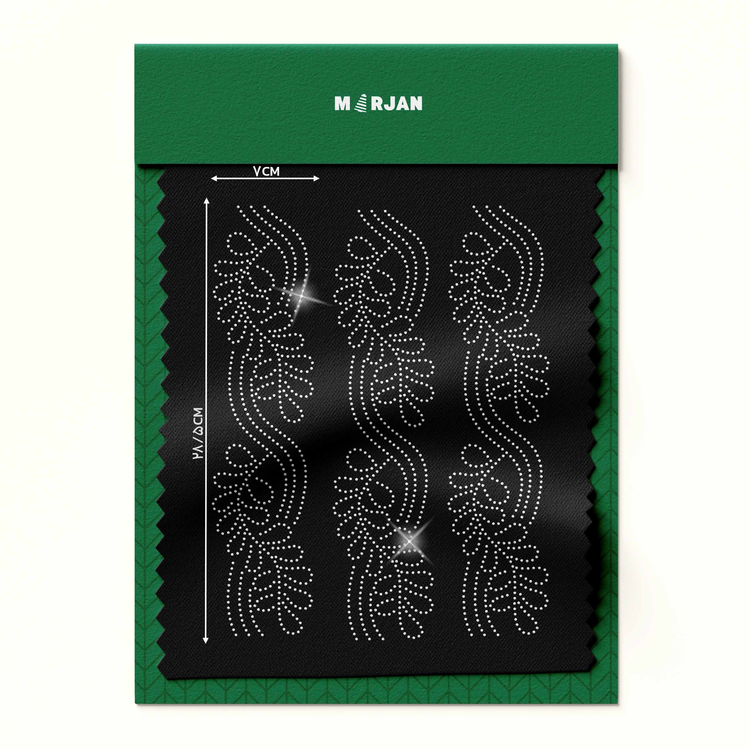 تصویر نگین حاشیه گل نقره‌ای