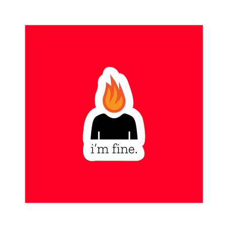 برچسب اتویی i'm fine