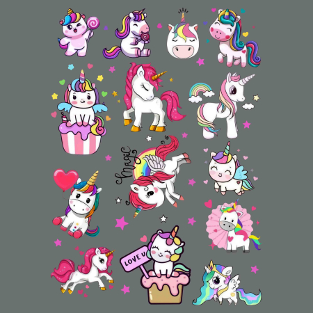 پک برچسب اتویی تک‌شاخ