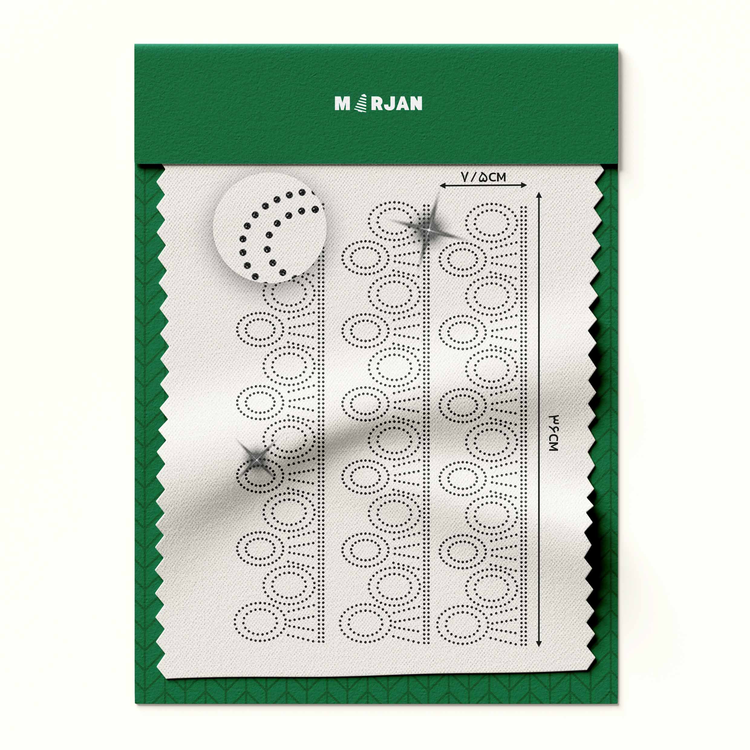 نگین حرارتی  حاشیه بیضی مشکی