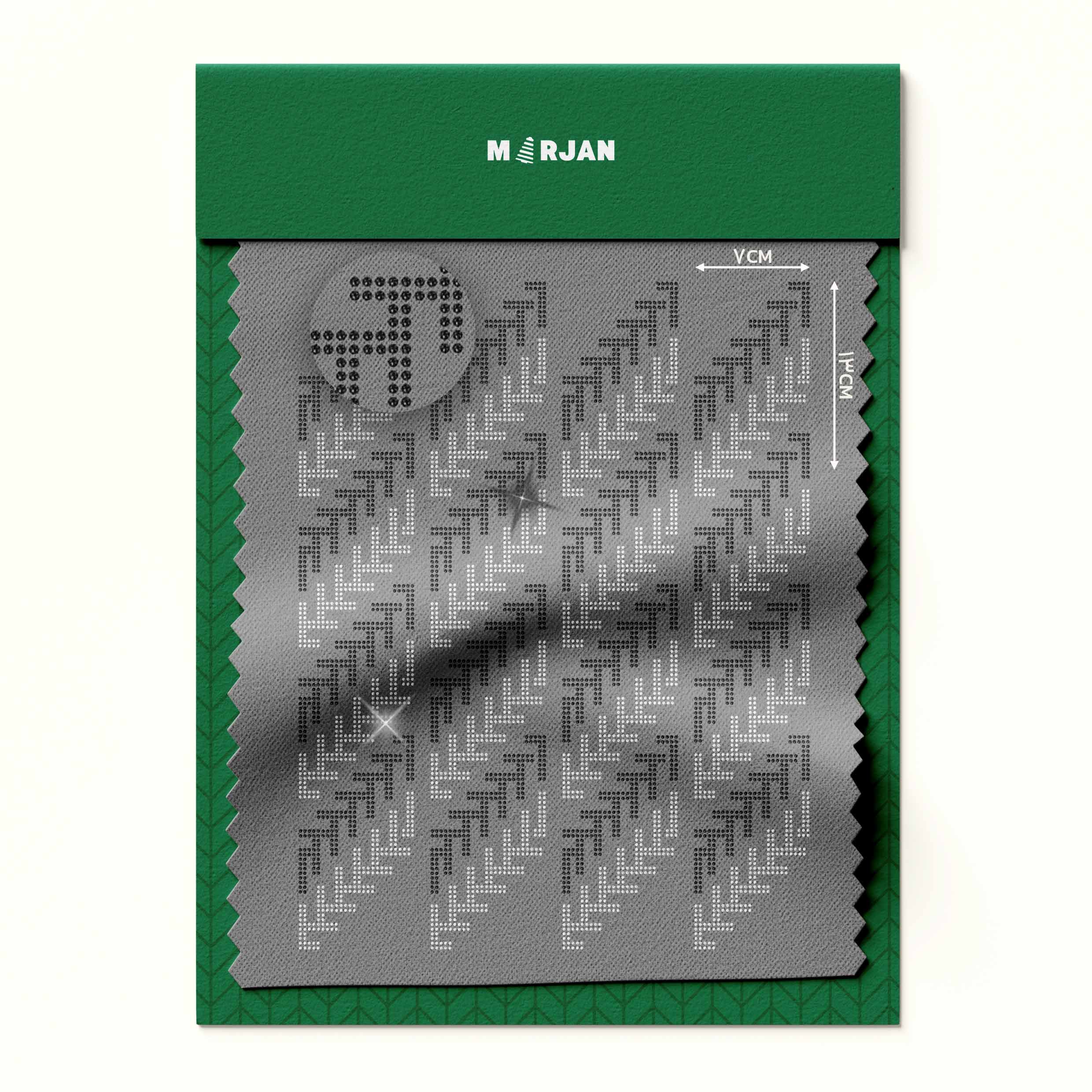 تصویر نگین حرارتی  گوچی مشکی نقره‌ای