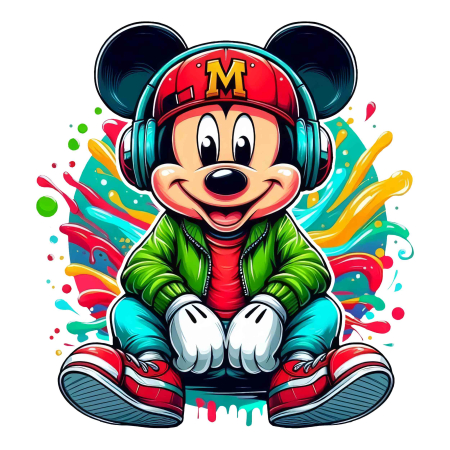 تصویر برچسب اتویی میکی موس