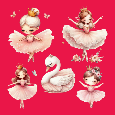 تصویر پک برچسب اتویی بالرین