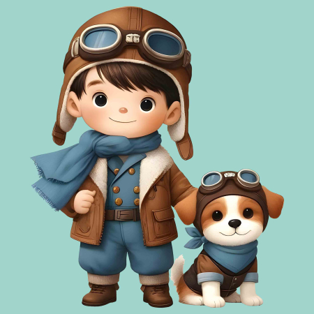 برچسب اتویی پسر خلبان