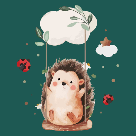 تصویر برچسب اتویی خارپشت