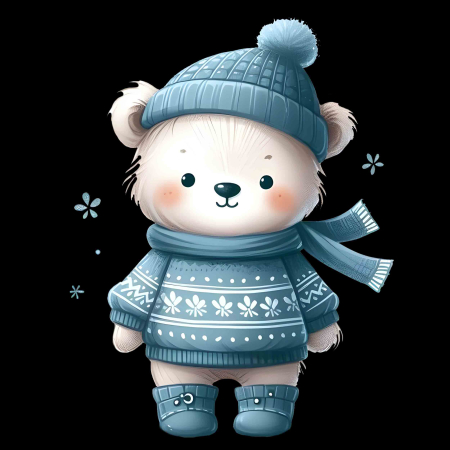 تصویر برچسب اتویی خرس قطبی