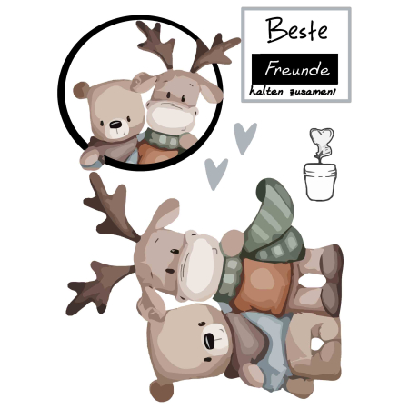 تصویر پک برچسب اتویی دوستان