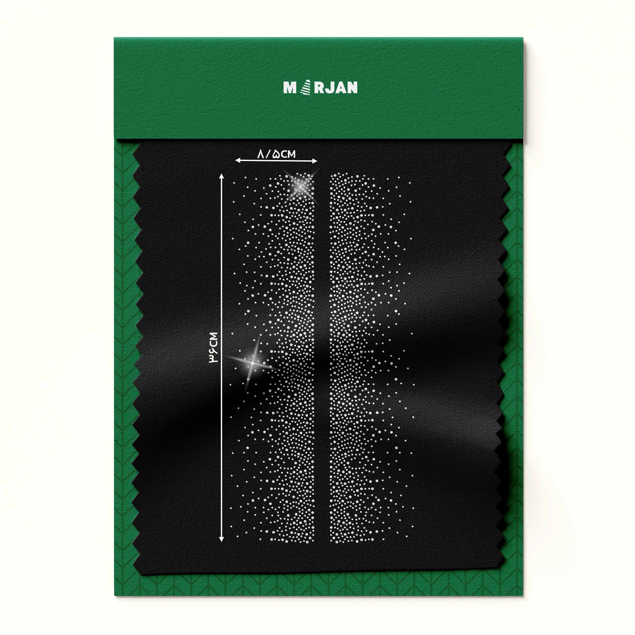 تصویر نگین حرارتی  حاشیه شلوغ نقره‌ای