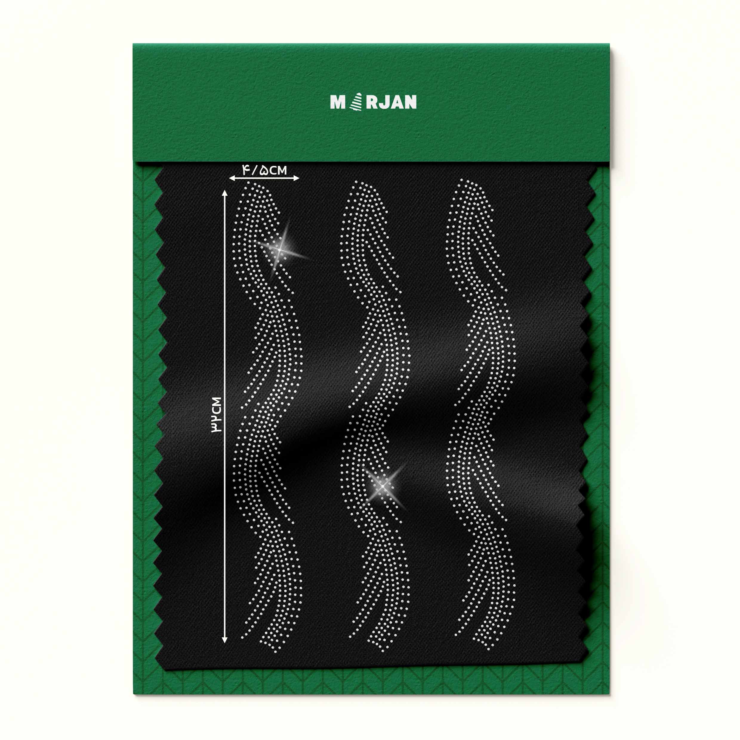 تصویر نگین حرارتی  پیچ و گندم نقره‌ای