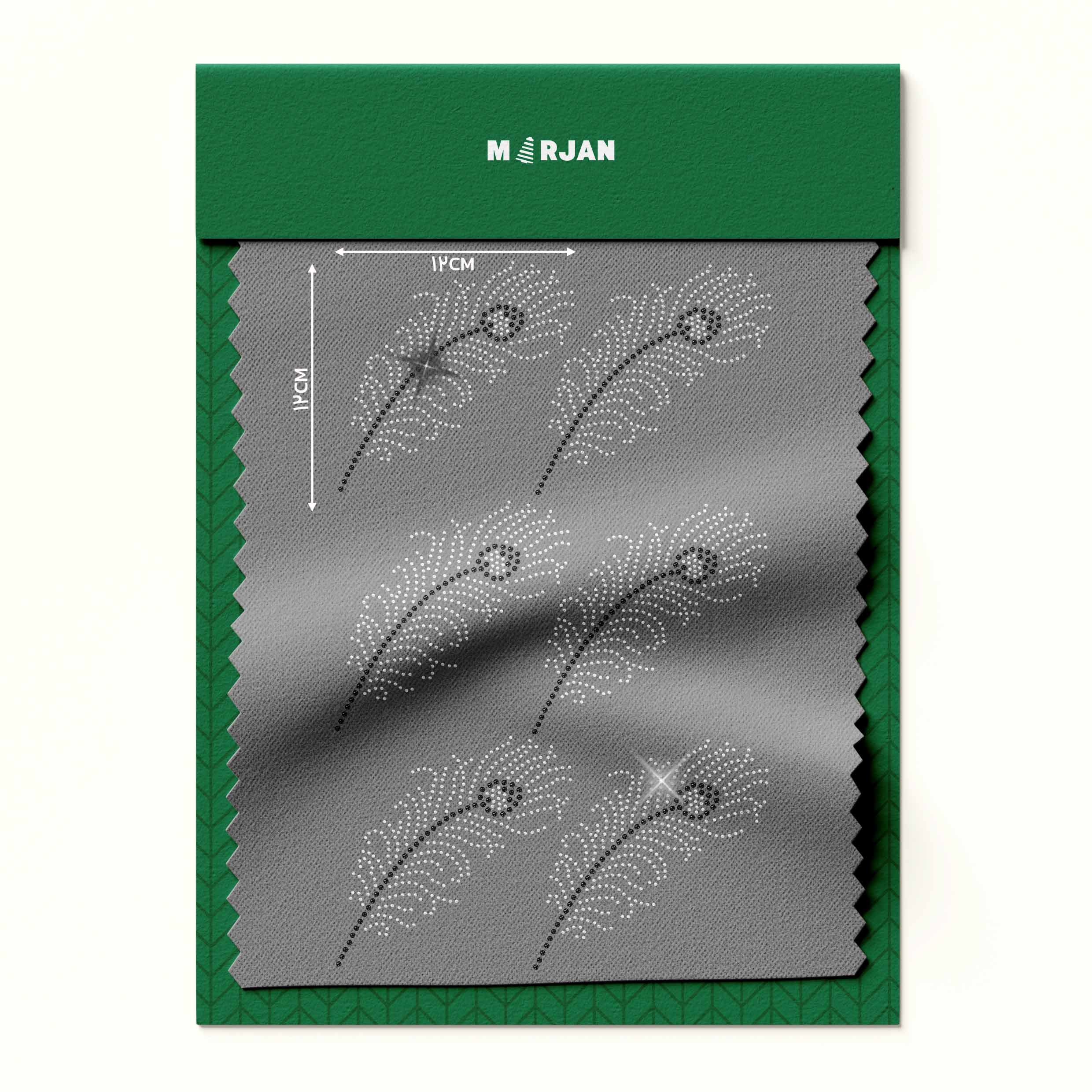 نگین حرارتی  طرح پر نقره‌ای مشکی