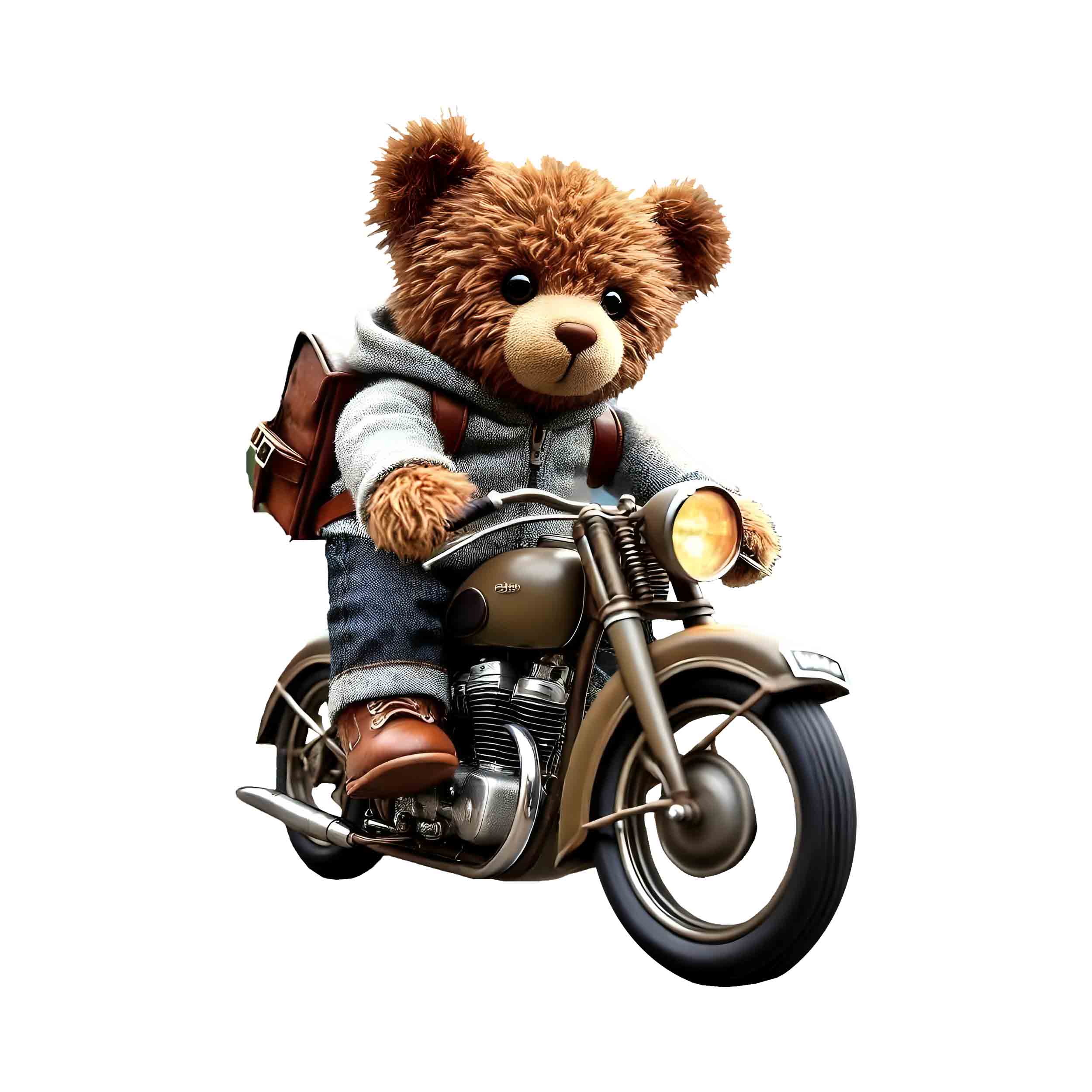 برچسب اتویی مدل خرس موتوری