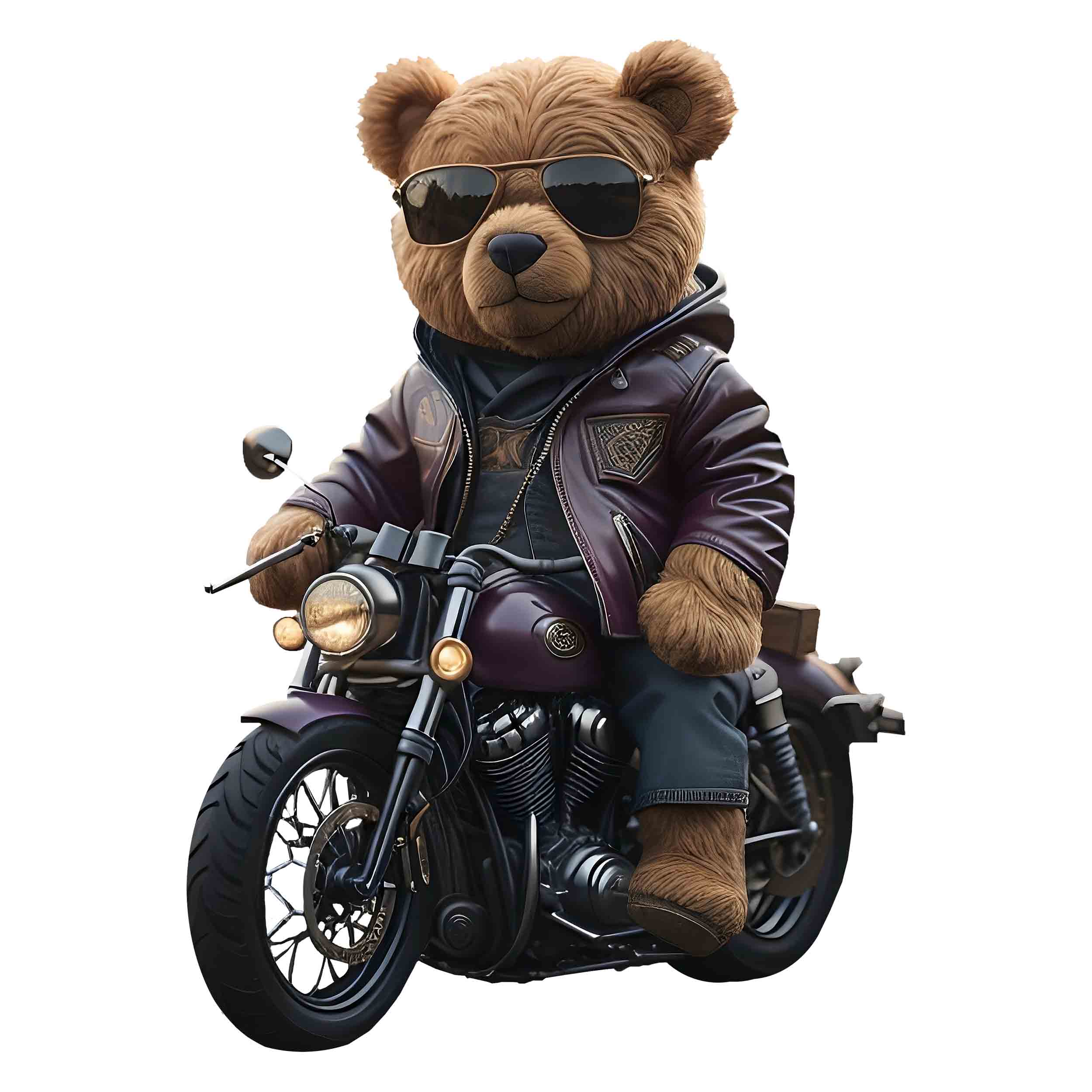 تصویر برچسب اتویی خرسی موتوری