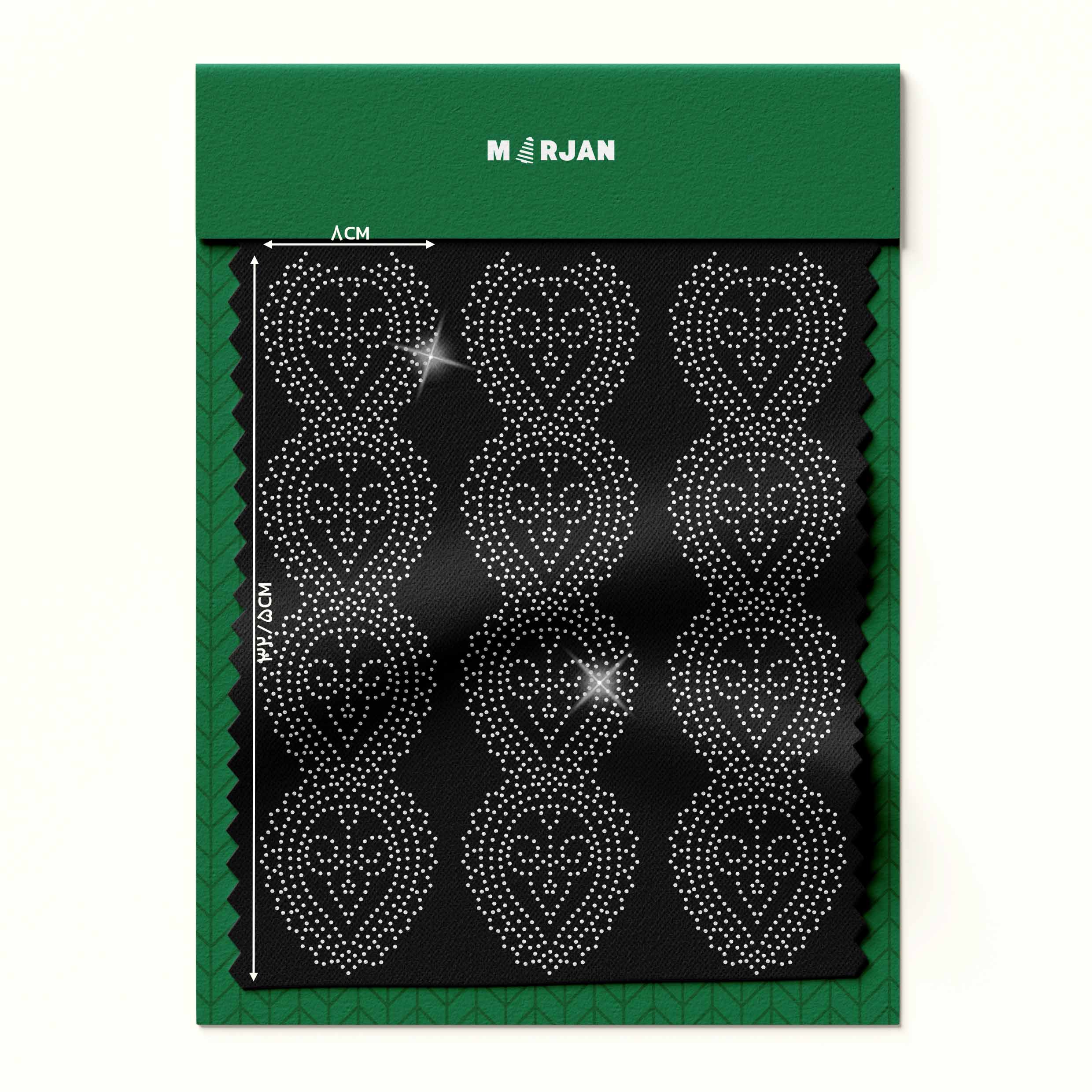 تصویر نگین حرارتی  اشک دو پیچ نقره‌ای