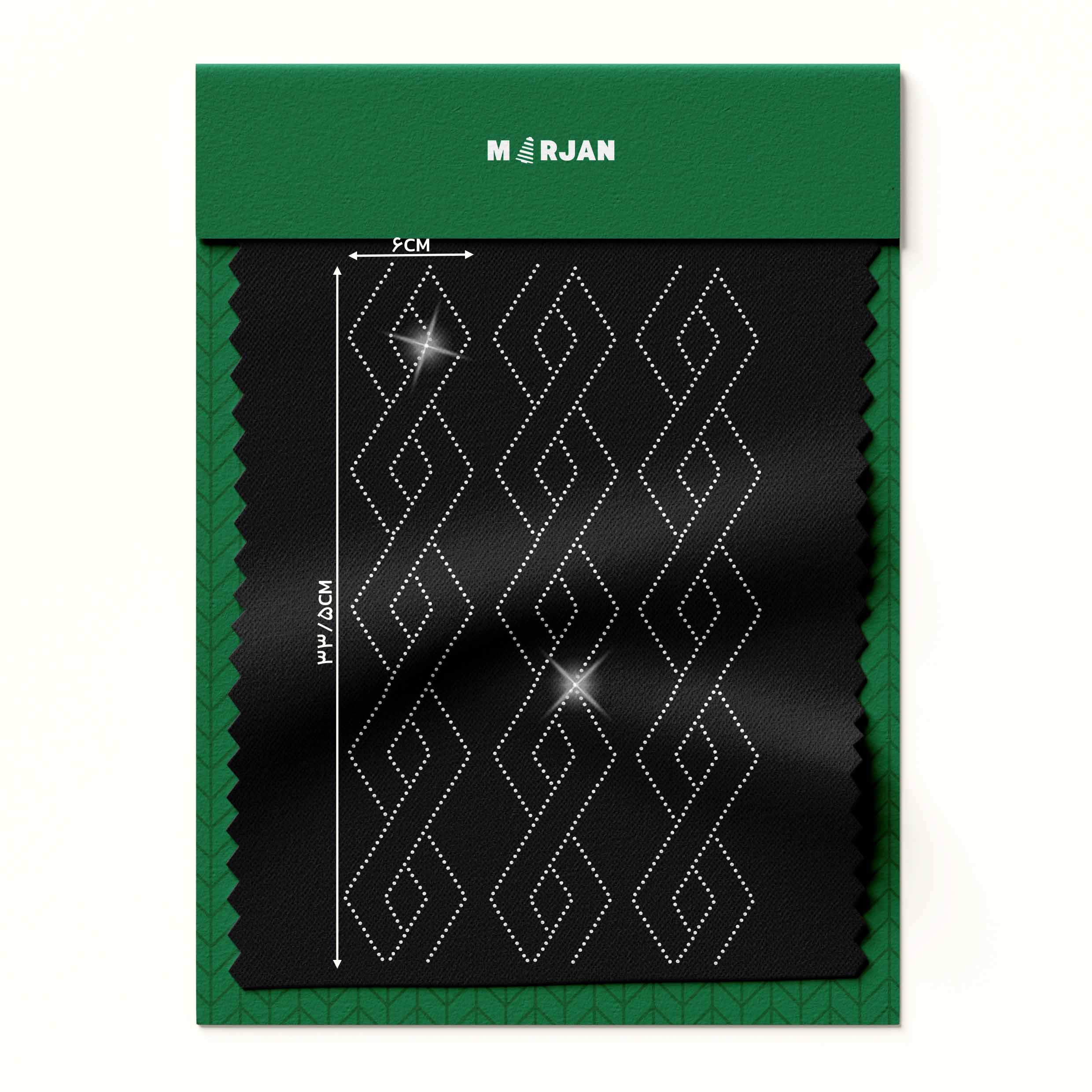 تصویر نگین حرارتی  زنجیر لوز نقره‌ای