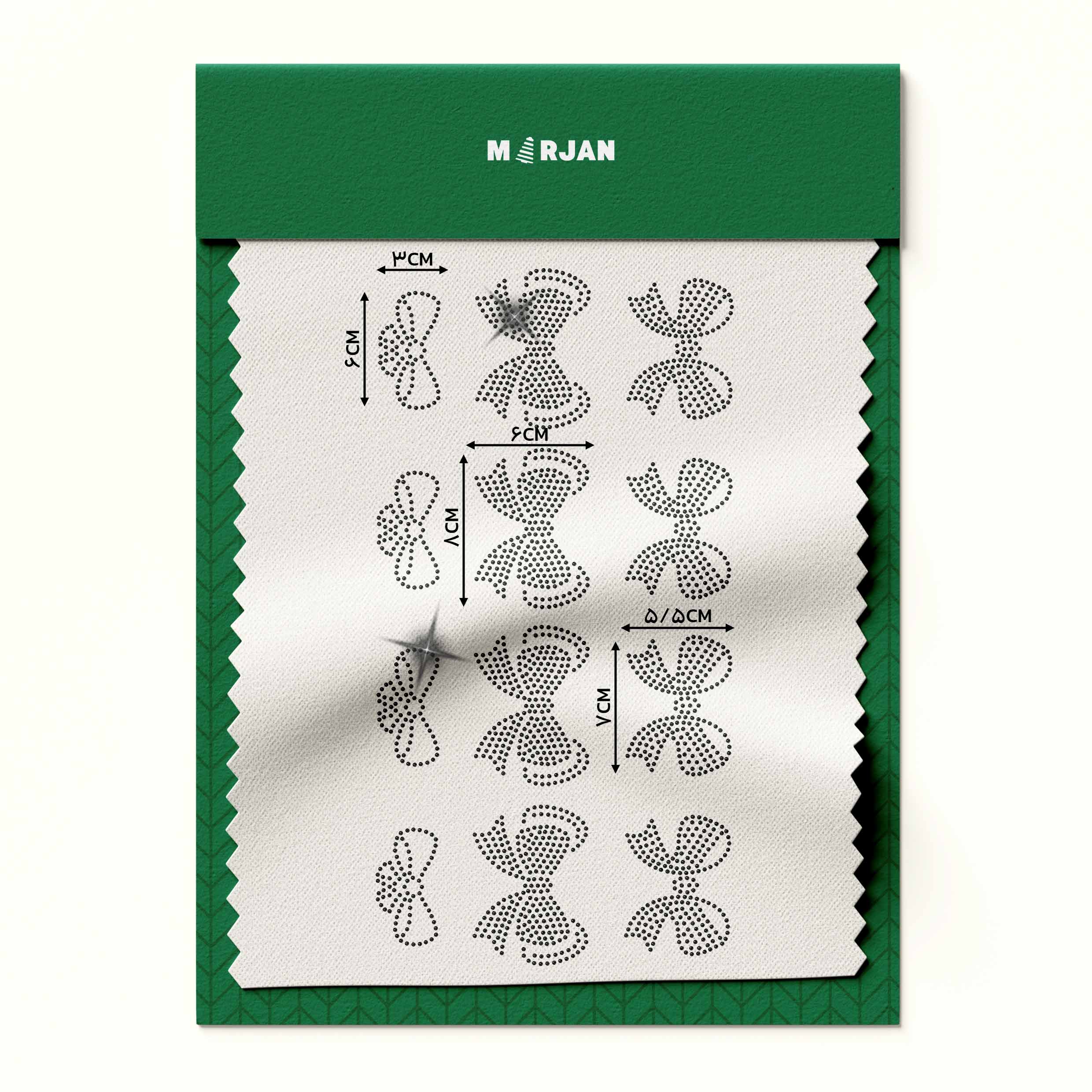 نگین حرارتی  پاپیون مشکی