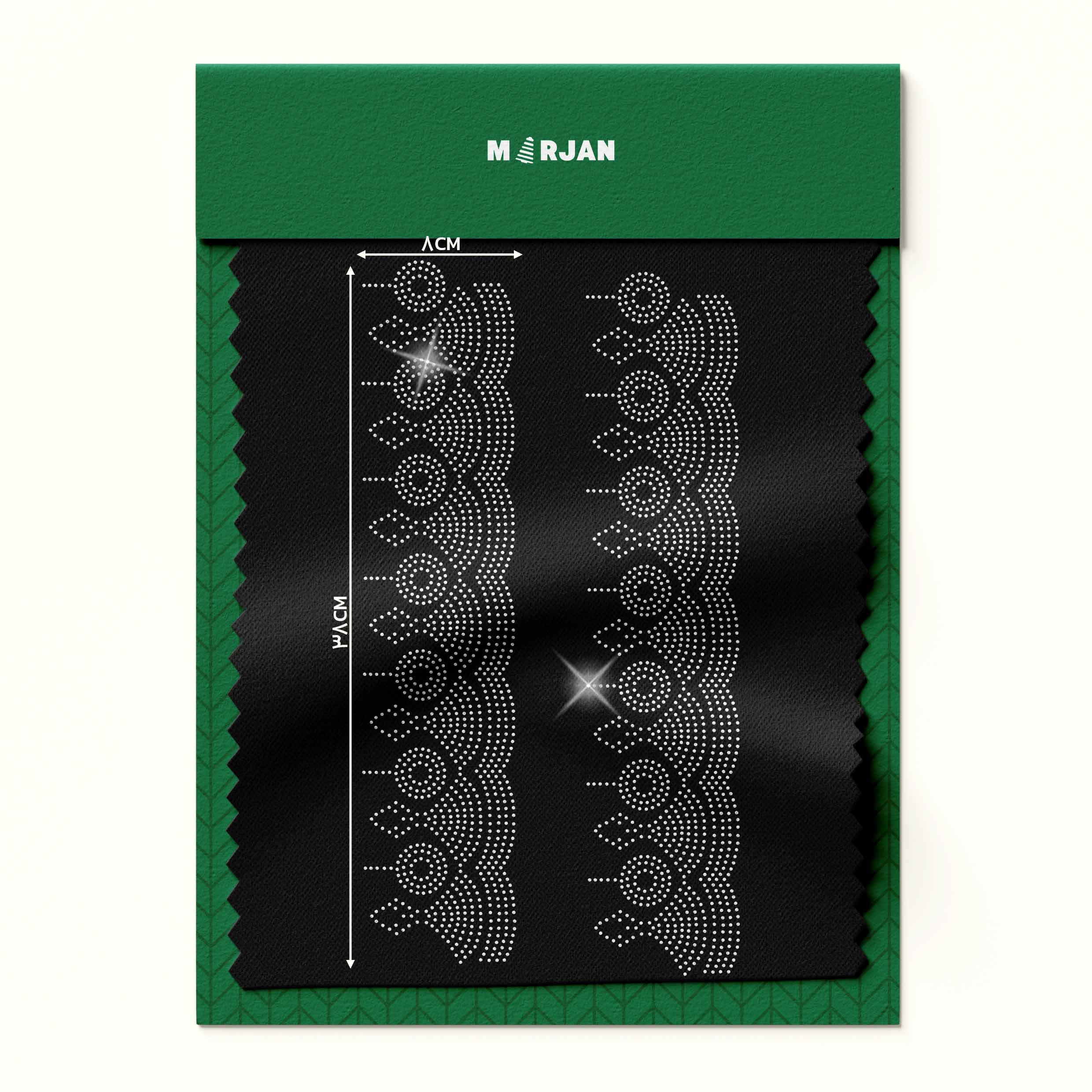 تصویر نگین حرارتی  هلالی آویز نقره‌ای