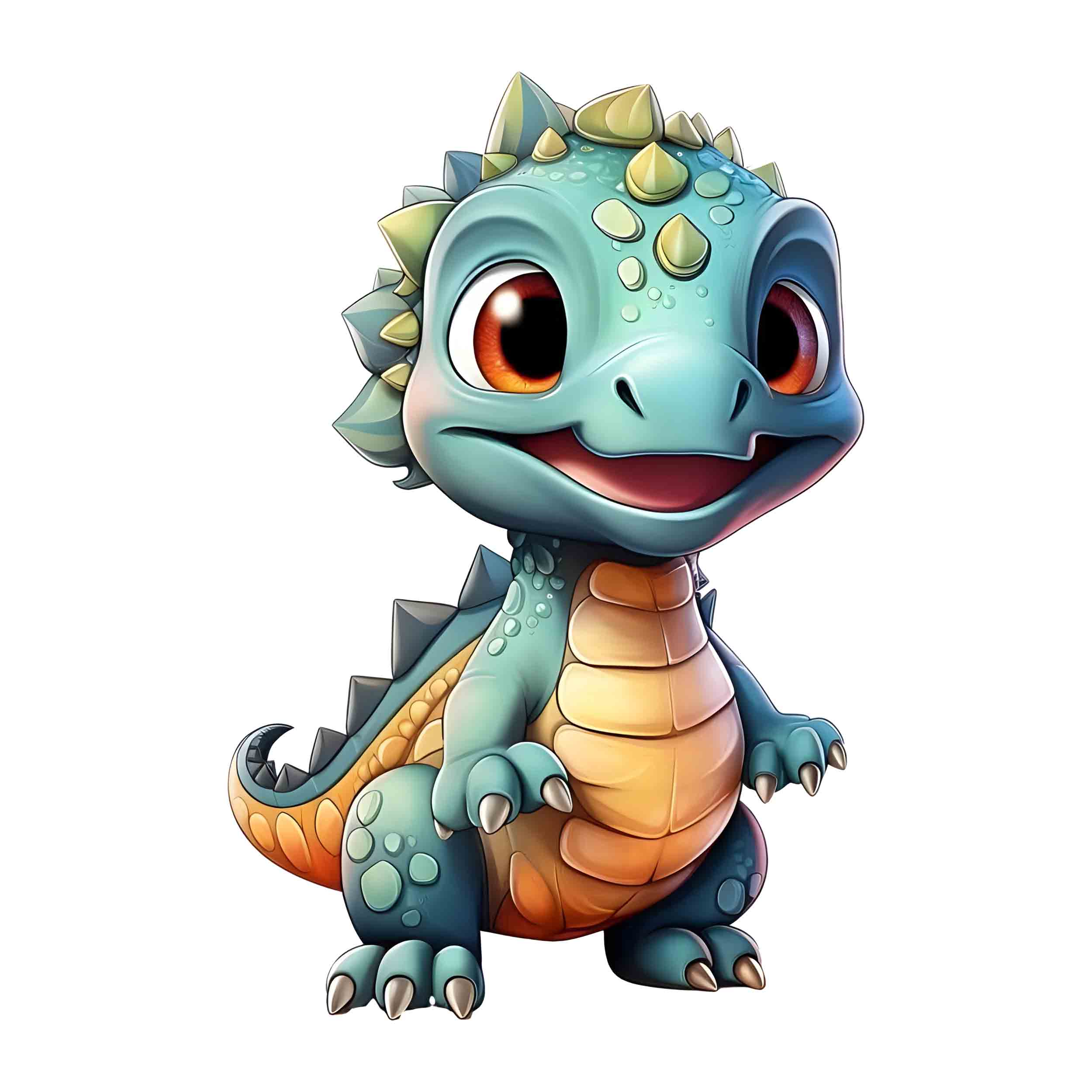 تصویر برچسب اتویی دایناسور