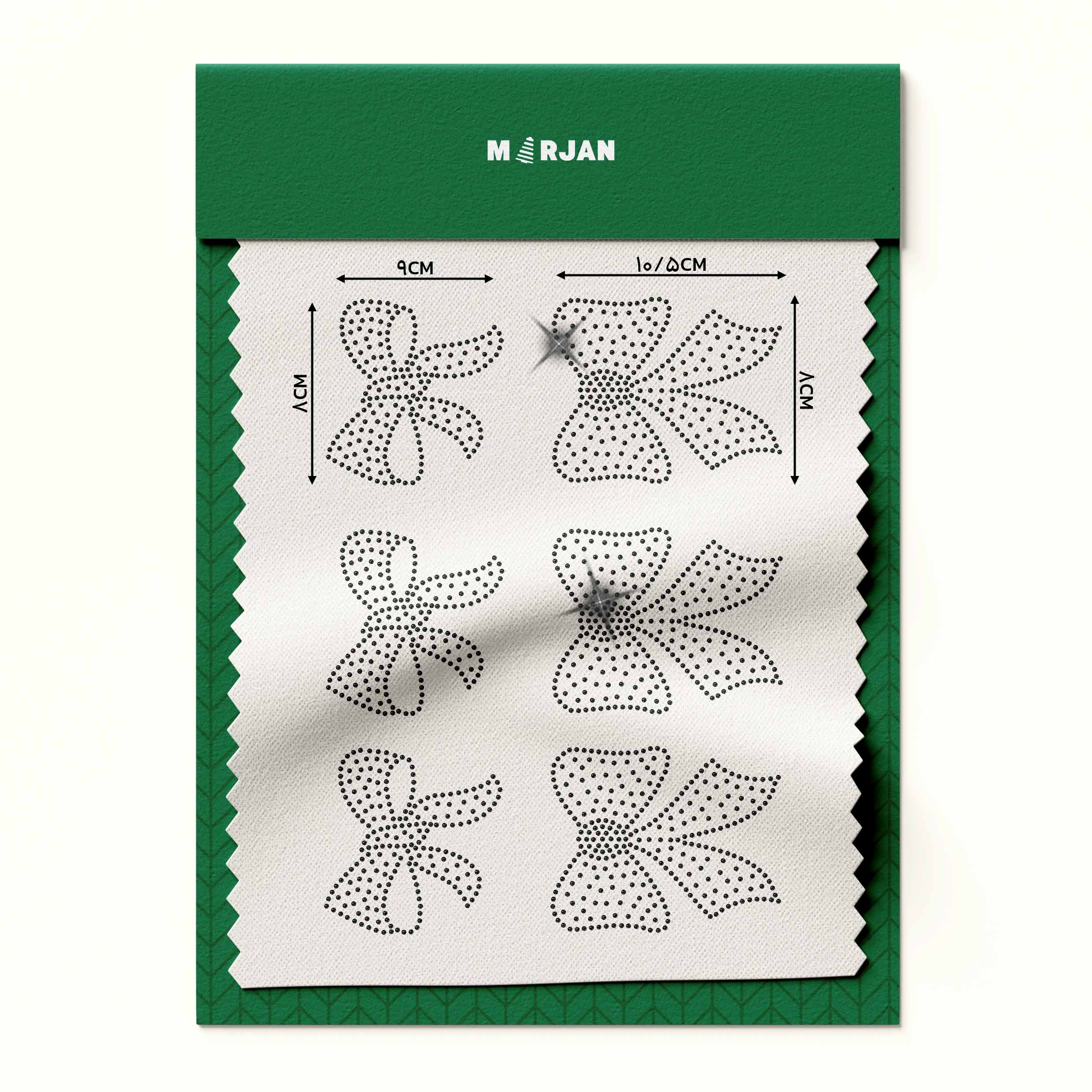 نگین حرارتی  پاپیون مشکی