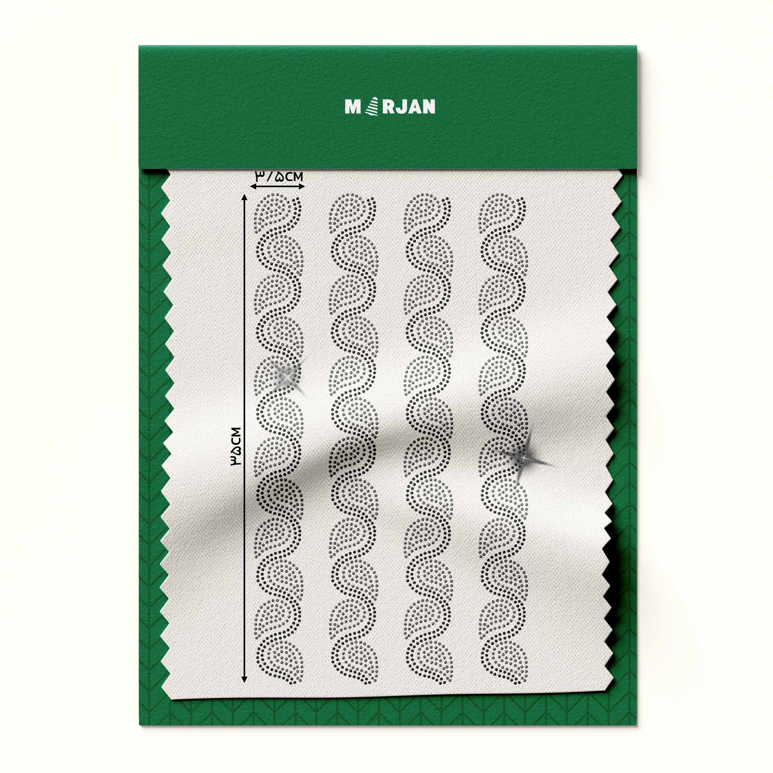 نگین حرارتی  طرح جغه و هلال مشکی دودی