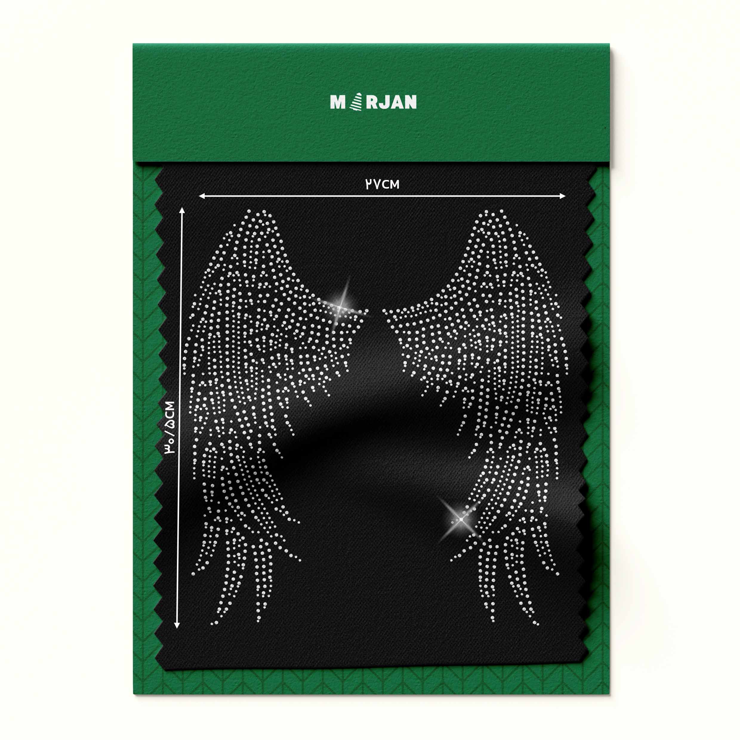 تصویر نگین حرارتی  بال فرشته نقره‌ای